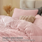 BEDELITE Fleece King Comforter Set -Super Soft & Warm Fluffy Pink Bedding, Luxury Fuzzy Heavy Bed Set for Winter with 2 Pillow Cases