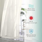 OWENIE Sheer Curtains 63 inch Length, Ivory Sheer Cutains 2 Panels Set for Bedroom/Living Room, Rod Pocket Voile Fimly Sheer Drapes, 2pcs, Each 42" W x 63" L