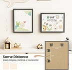 BAIJIALI Black Art Frames for Kids Artwork - Front Opening Holds 150 Drawings, 3D Crafts - 2 Packs 8.5x11 with mat or 9x12 without Mat