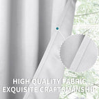 BGment Room Darkening Curtains 84 Inches Long - Grommet Thermal Insulated Drapes Window Treatment Curtains for Bedroom, 2 Panels, 70 x 84 Inch, Greyish White