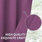 BGment Room Darkening Curtains 72 Inches Long - Grommet Thermal Insulated Drapes Window Treatment Curtains for Bedroom, 2 Panels, 42 x 72 Inch, Eggplant Purple