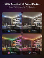 Govee COB LED Strip Light Pro, LED Lights for Bedroom Compatible with Alexa, Google Assistant and Matter, RGBICW Light with Warm White, Smart Strip Light, Color Changing, for Cabinet, 16.4ft