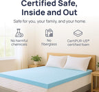 Sure2Sleep Gel Swirl Memory Foam Mattress Topper - 3 Inch, Pressure Relieving, Cooling Comfort - Made in The USA & CertiPUR-US Certified - Softens Firm Beds and Extends Mattress Life - Twin XL Size