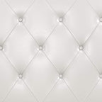 DHP Dakota Upholstered Platform Bed with Diamond Button Tufted Headboard and Footboard, No Box Spring Needed, King, White Faux Leather