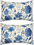 Throw Pillow Covers 16x31 Inch Pillow Covers Set of 2 Couch Pillows for Living Room, Blue Throw Pillows with Invisible Zipper, Soft Accent Pillows Decorative Pillows Farmhouse Decor, Scandinavian J334