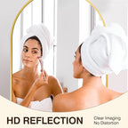 FICTOR Bathroom Vanity Mirror for Wall,2 Pack 24”x36” Arched Metal Framed Bathroom Mirror for Over Sink, Entryway, Living Room,Bedroom(Gold)