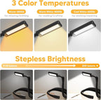Neck Reading Light Book Lovers Gifts, Rechargeable 2000mAh 10-80Hrs Eye-friendly Wide Lamp Book Light, Birthday Christmas Stocking Stuffers for Men Women Readers, Camping Knitting Crochet Accessories