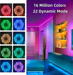 100FT Smart LED Strip Lights RGB Sync to Music with 40 Key Remote Controller LED Lights for Bedroom,Christmas Lights decration (Multi-Colored, 100FT)