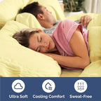 King Size 4 Piece Sheet Set - Comfy Breathable & Cooling Bed Sheets Set - Hotel Luxury Bedding for Women, Men, Kids, Teens, Boys & Girls - Deep Pockets, Ultra-Soft, Wrinkle Free - Oeko-Tex - Yellow