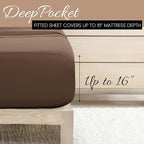 Linen Market Brushed Microfiber Queen Sheet Set 4 Piece – Oeko-TEX Certified Ultra Soft & Wrinkle-Free - 16" Deep Pocket Sheets - Easy Care Queen Size - Taupe