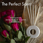 ScentAir Infused Liquidless Reeds | Includes 25 Flameless Reeds and 1 Decorative Vase, White | Essential Oil Aroma Diffuser Sticks | Fresh Spa Scents | Gifting Fragrance | Oudh