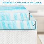 Mattress Topper, Twin XL Cooling Memory Foam Bed Toppers, 3 Inch Soft Mattress Pads for Sleeper Sofa, RV, Camper, CertiPUR-US Certified