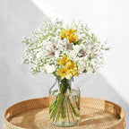 N&T NIETING Babys Breath Artificial Flowers Bulk White, 24Pcs Fake Gypsophila Bouquet Flowers Real Touch Faux Babies Breath for Wedding Centerpieces, Party Decor, Home Floral Arrangements, White