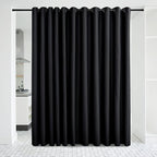NICETOWN Closet Door Heavy Curtain, Room Dividers Shade Screens Partitions, Extra Large Space Partition Blackout Drape, Screen Dividers for Rooms (1 Pack, 20ft Wide x 9ft Long, Black)