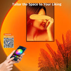 Upgraded Sunset Lamp Projector with APP Control, Endless Color Changing Led Lamp Night Light, Mood Lighting Sunlight Sunset Lamps for Bedroom Decor/Room Decor/Living Room/Christmas Gifts/Party