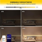 COB LED Strip Lights Warm White,24V Dimmable led Light Strip KIT with Remote and app Control,3000K 24FT/7.5m 8mm Wide Ra>90 Cuttable Flexible Strip Lights for Bedroom,Shelf,Cabinet