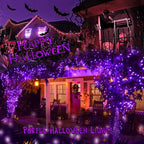 Brizled Purple Christmas Lights, 2 Pack 33ft 100 LED Christmas String Lights, 120V UL Certified Purple Halloween Light Connectable Mini Xmas Tree Light Outdoor for Halloween Xmas Party Wedding Holiday