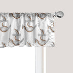 Ambesonne Vintage Nautical Tattoo Window Valance Pack of 2, Repetitive Anchor and Motif Maritime Pattern, Rod Pocket Curtain Valances for Kitchen Bedroom, 42" X 18", Pale Cinnamon Pale Grey