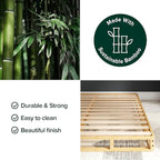 ZINUS Edgar 4 Inch Bamboo Box Spring, Mattress Foundation, Sturdy Bamboo Structure, Low Profile, Easy Assembly, King