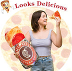 Jorbest Pizza Blanket Birthday Gifts for Women Men Teen Boys Girls, Double Sided Novelty Pizza Throw Blanket Funny Gifts for Adult and Kids, 285 GSM Soft Flannel Fun Food Blanket (Red, 47 inches)