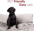 Mellanni Extra Deep California King Sheets - 4 PC Iconic Collection Bedding - Luxury, Ultra Soft, Cooling Bed Sheets - Wrinkle, Fade, Stain Resistant (Cal King, Pinstripe Gray)