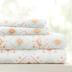 Linen Market 3 Piece Twin Bedding Sheet Set (Aztec Coral) - Sleep Better Than Ever with These Ultra-Soft & Cooling Bed Sheets for Your Twin Size Bed - Deep Pocket Fits 16" Mattress