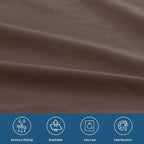 King Size Sheets Set for Air Mattress - Deep Pocket King Sheet Set - 3Pcs Side Storage Pocket Fitted Sheet & Pillowcases Easily Fits 16in to 24in Pillow Top Air Bed Mattress - Brown