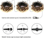 Brizled Outdoor Christmas Lights, 78.74ft 240 LED Christmas Lights, Plug in Christmas Tree Lights Connectable, 8 Modes Mini Led String Lights Waterproof for Indoor Outside Xmas Decorations Warm White