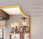 Kelly Miller Small Gold Mirror for Wall, 20"x28" Gold Bathroom Vanity Mirror Scalloped Mirror Decorative Wall Mirror Beveled for Master Bath Half Bath Living Room Bedroom Fireplace Mantle Entryway