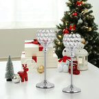 VINCIGANT 8PCS Crystal Candle Holders for Table Centerpiece，Bling Decor Gold Vases for Centerpieces Votive Crystal Candle Holders for Dinner Table Room Party Rhinestone Decorative