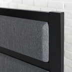 ZINUS Jessica Upholstered Metal Headboard, Easy Assembly, Queen, Grey