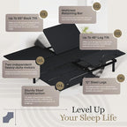 Sven and Son Essential Adjustable Bed Base (Frame) + 10 inch Memory Foam Matt (Firm), Easy Assembly, Head and Foot Lift, Memory Positions, Zero Gravity, Wireless Remote - Split King