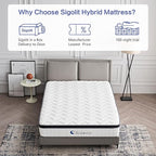 12 Inch Full Hybrid Mattress -Verify Size (54"x75"x12") Medium Firm, Memory Foam & Pocket Springs, Motion Isolation, Edge Support, Pressure Relief, Ships Compressed
