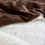 NANPIPER Sherpa Blanket Twin Thick Warm Fuzzy Flannel Fleece/Wool Like Reversible Velvet Plush Blanket (Brown Twin Size 60"x80")