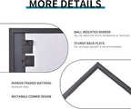 Black Bathroom Mirror for Wall, 30x40 Inch Rectangle Mirrors with Metal Frame, Modern Vanity Wall Mirror Decor for Entryway Hangs, Bathroom, Living Room Horizontal or Vertical