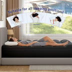 ELEMUSE Full XL Black Mattress Topper for Back Pain, Extra Thick Mattress Pad Cover, Plush Soft Pillowtop with Elastic Deep Pocket, Overfilled Down Alternative Filling