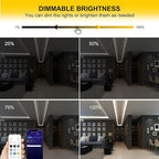 COB LED Strip Lights Cool White,24V Dimmable led Light Strip KIT with Remote and app Control,6000K 65FT/20m 8mm Wide Ra>90 Cuttable Flexible Strip Lights for Bedroom,Shelf,Cabinet