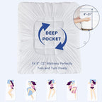 CYMULA RV King Mattress Topper, Cooling Mattress Pad Cover, Extra Thick Pillow Top Mattress Topper with 8-21 Inch Elasticated Deep Pockets, Plush Down Alternative Fill Mattress Protecto