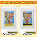 4Pcs Kids Art Frame Changeable 8.5x11 Letter Size Display with Mat Kids Artwork Frame Front Opening Artwork Frames for Kids Art Decorative Art Frames for Kids Art Holds 50-100 Works of Art for Hanging,White