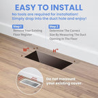 2x10 Inches 2 Pack Heavy Duty Walkable Floor Register - Easy Adjust Air Supply Lever Decorative Floor Vent Covers - Boston Design Vent Covers for Home - Antique Brass