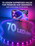 TV LED Backlight Sync to Screen – 11.5ft LED Lights for 32-50 Inch TVs & PC Monitors, Smart App Control TV Lights That Change with TV, USB-C Powered RGB Strip Lighting