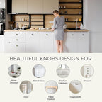 Dresser Knobs for Cabinets and Drawers - Assorted Multicolor Ceramic Pull Handle for Kitchen Cupboard Wardrobe Decorative Furniture Hardware - Pack of 25