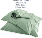 Bedsure Full Size Bed Sheets, Cooling Sheets, Rayon Derived from Bamboo, Breathable & Soft, Deep Pocket Up to 16 Inches, Hotel Luxury Silky Bedding for Hot Sleepers, Sage Green