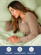 Extra Deep Twin XL Sheet Set - 4 Piece Breathable and Cooling Sheets - Hotel Luxury Bed Sheets Set - Easy Fit - Soft, Wrinkle Free and Comfy Sheets Set - Light Sage Sheet Set with Extra Deep Pockets