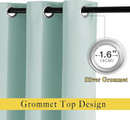 NICETOWN Blackout Curtains for Living Room - Functional Blackout Curtains/Panels for Bedroom, Window Decoration, Privacy Assured (Set of 2, 52 x 95 inches in Aqua Blue)