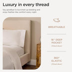 Threadmill Luxury 800 Thread Count 100% Cotton Sheets - Sateen Weave Twin XL Bed-Sheets, Better Than Egyptian Cotton,3 Pc Solid Bedding Set (Hotel White), Fits 15" Deep Pocket