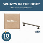Franklin Brass Francisco (1-Pack) Cabinet Handles 5-1/16" Hole Center Pulls | Heirloom Silver Hardware for Kitchen Drawers, Dressers, Furniture P29618-904-C