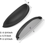 khtumeware 5 Pack 5" Drawer Pulls Matte Black Cabinet Cup Pulls Kitchen Hardware Cabinet Handles Drawer Handles Knobs 5 inch Hole Center