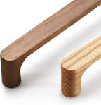 Walnut Round 7-1/2in 4 pcs Wooden Drawer Pulls Handle pulls for cabinets Kitchen Cabinet Drawer pulls Cabinet Door Pull