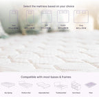 NapQueen Queen Mattress, 10 Inch Victoria Hybrid Cooling Gel Infused Pocket Spring and Memory Foam Mattress, Queen Size Mattress Bed in a Box, CertiPUR-US Certified, Fiberglass-Free Mattress